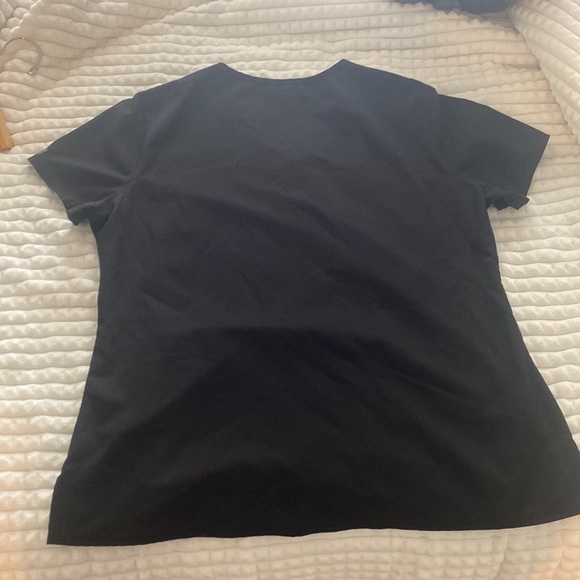 Black Med Couture size Large V- neck scrub top - Picture 4 of 4
